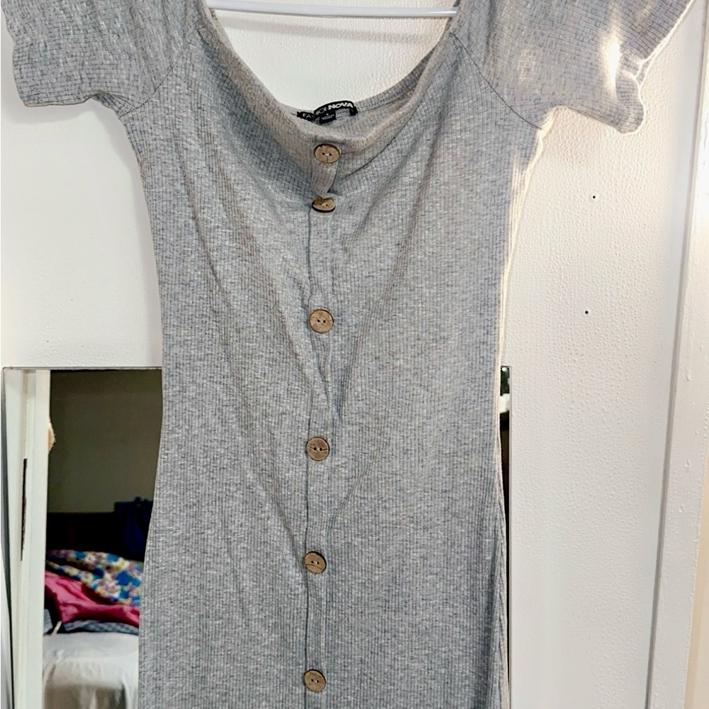 Fashion Nova Gray Mini Dress